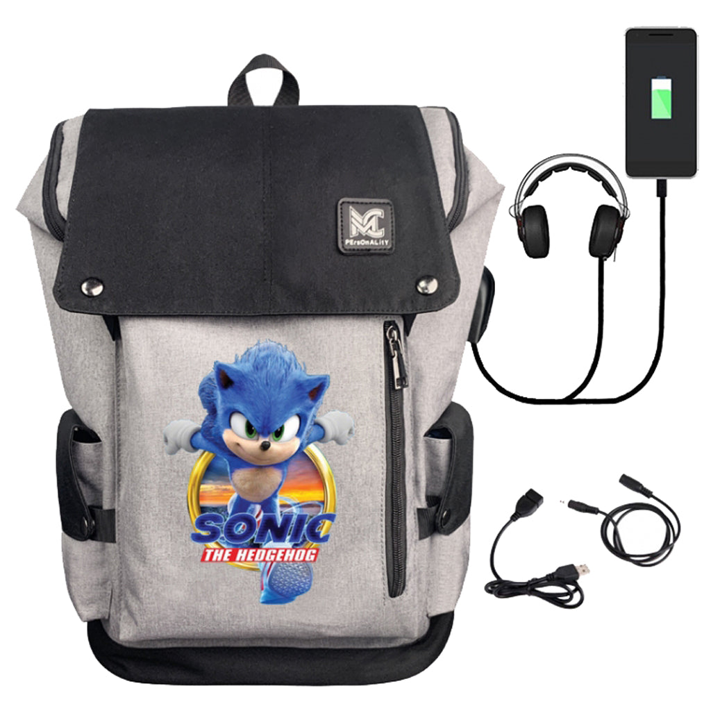 Sonic - Premium Back Pack w- Data Cable - 44x32x16cm