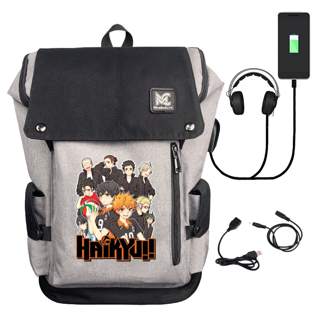 Haikyuu!! - Premium Back Pack w- Data Cable - 44x32x16cm