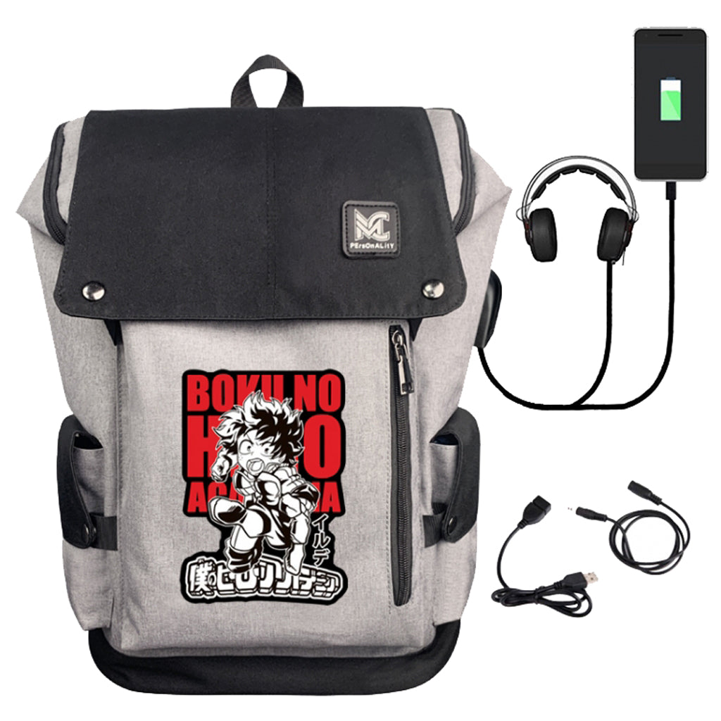 My Hero Academia - Premium Back Pack w- Data Cable - 44x32x16cm
