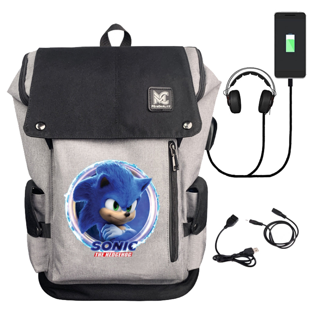 Sonic - Premium Back Pack w- Data Cable - 44x32x16cm