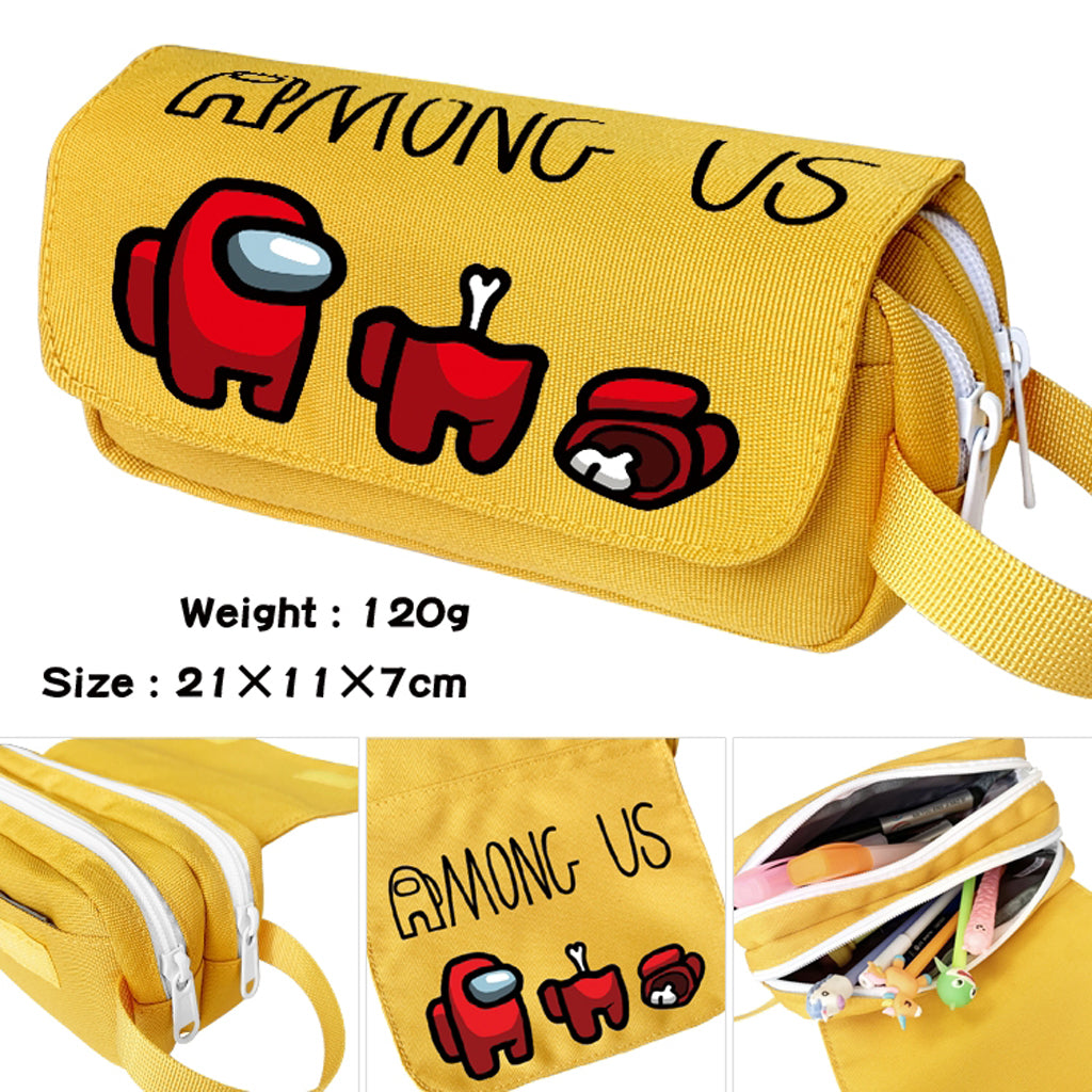 Among Us - Double Zipper Pencil Case - 21x11x7.0cm