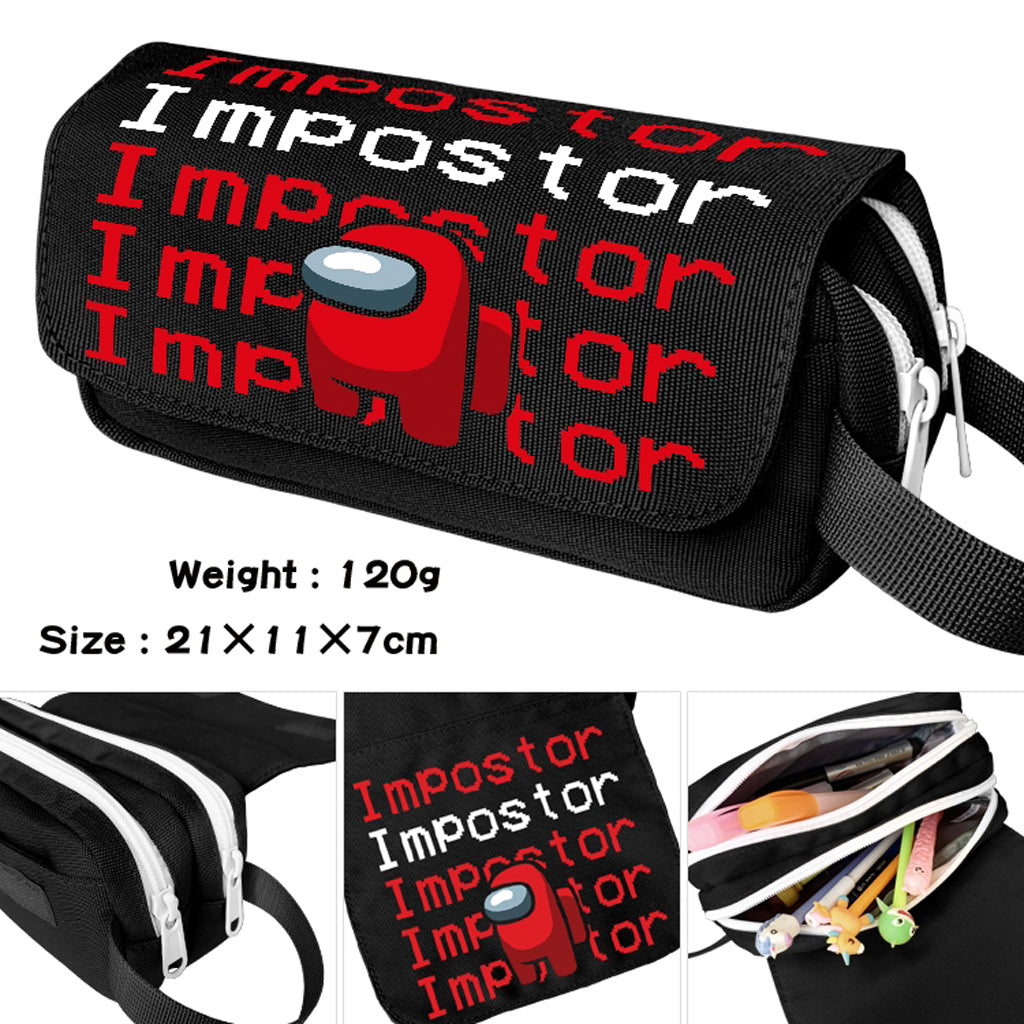 Among Us - Double Zipper Pencil Case - 21x11x7.0cm