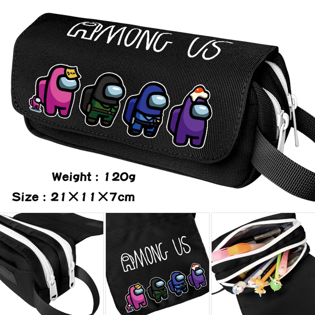 Among Us - Double Zipper Pencil Case - 21x11x7.0cm