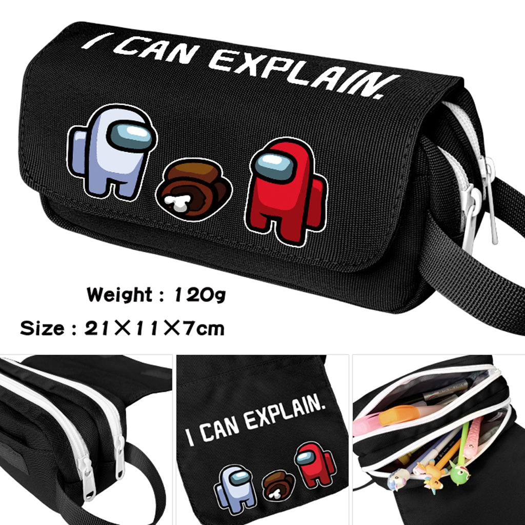 Among Us - Double Zipper Pencil Case - 21x11x7.0cm