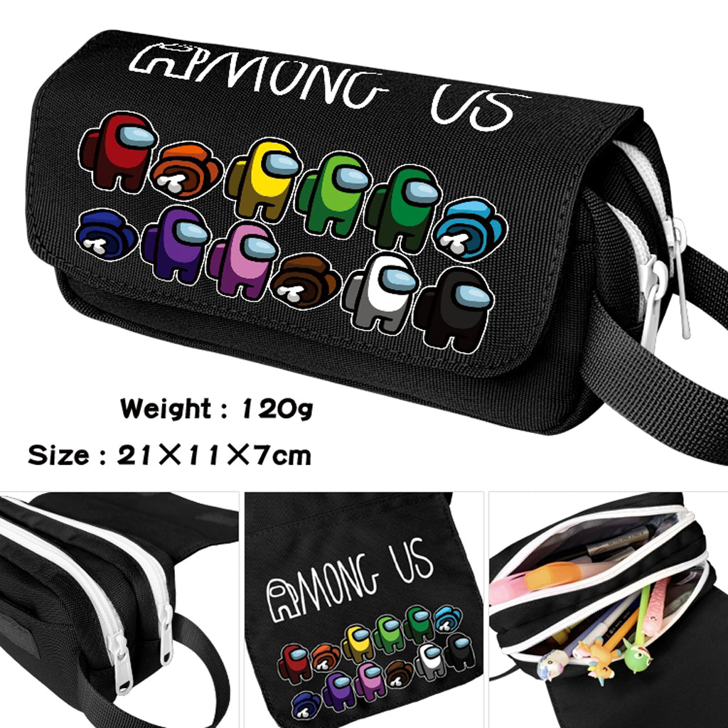 Among Us - Double Zipper Pencil Case - 21x11x7.0cm