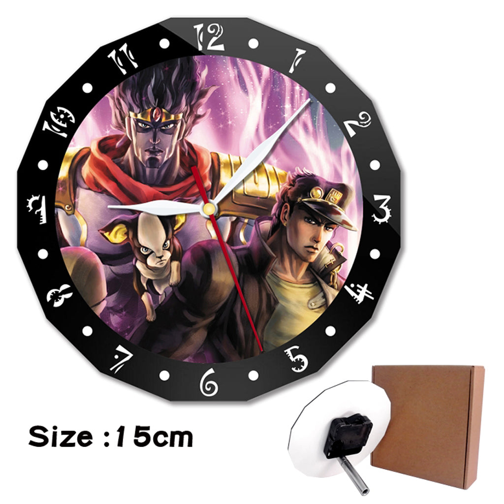 JoJo*s Bizarre Adventure - Jotaro-Star Platinum - Acrylic Clock