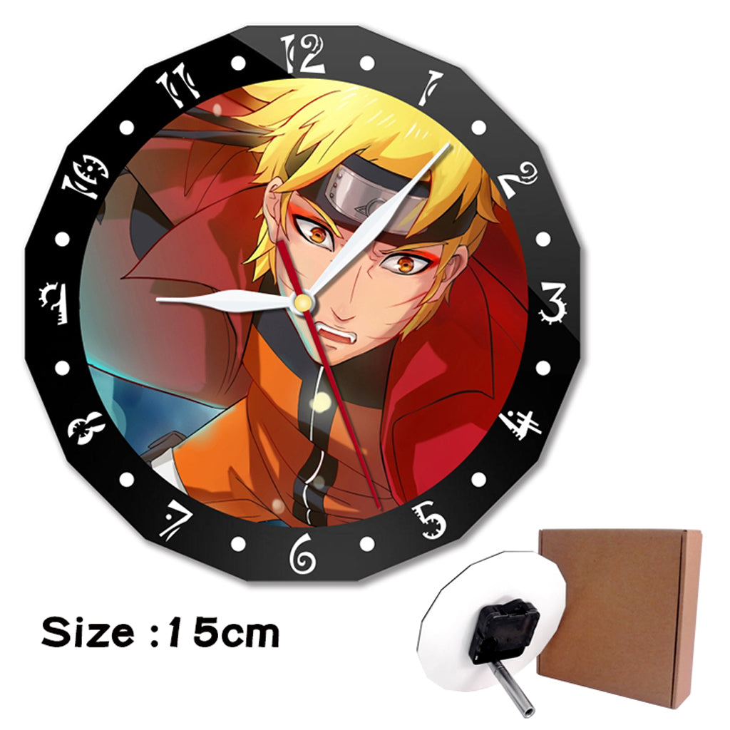 Naruto wall clock alarm clock 15cm