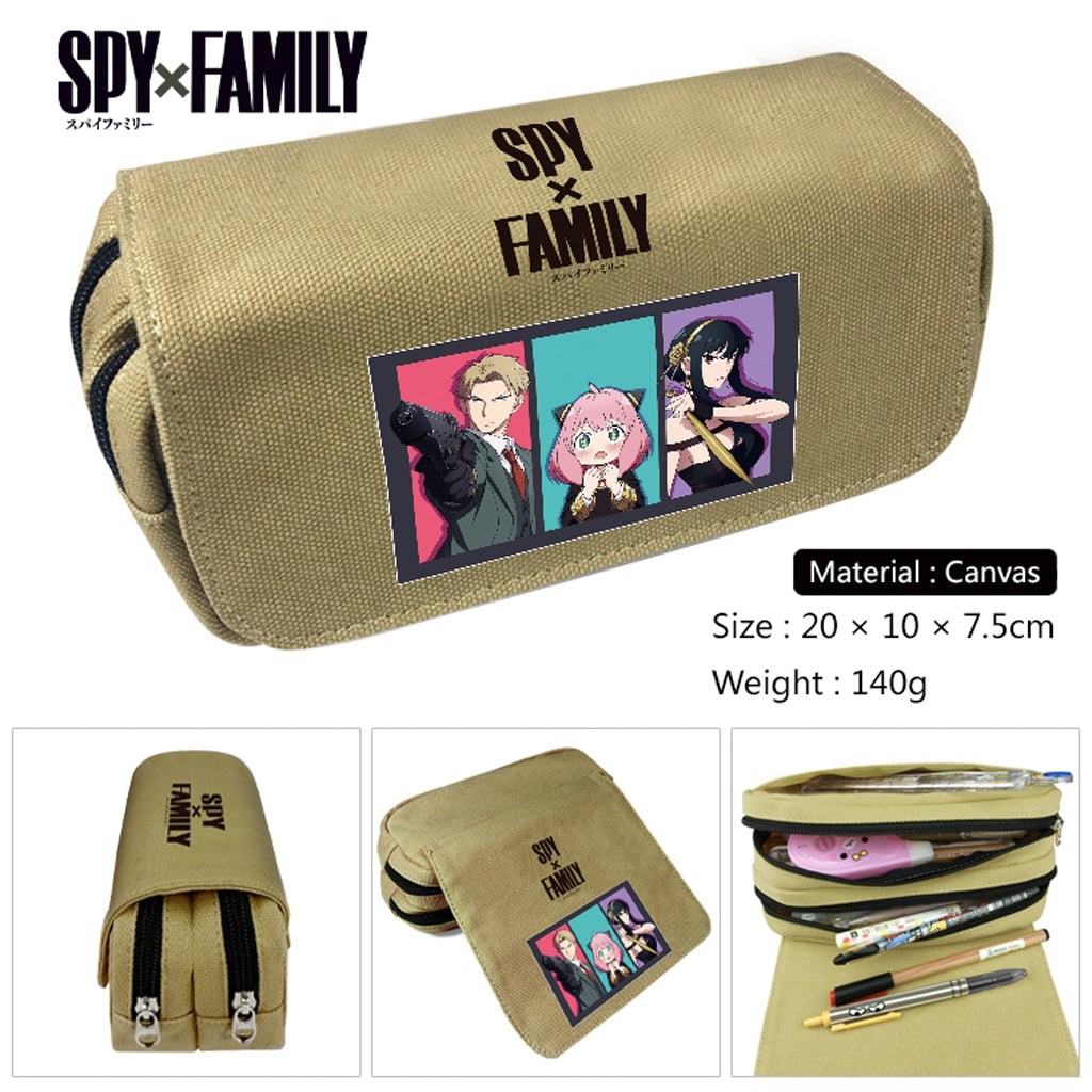 Spy Family - Double Zipper Pencil Case