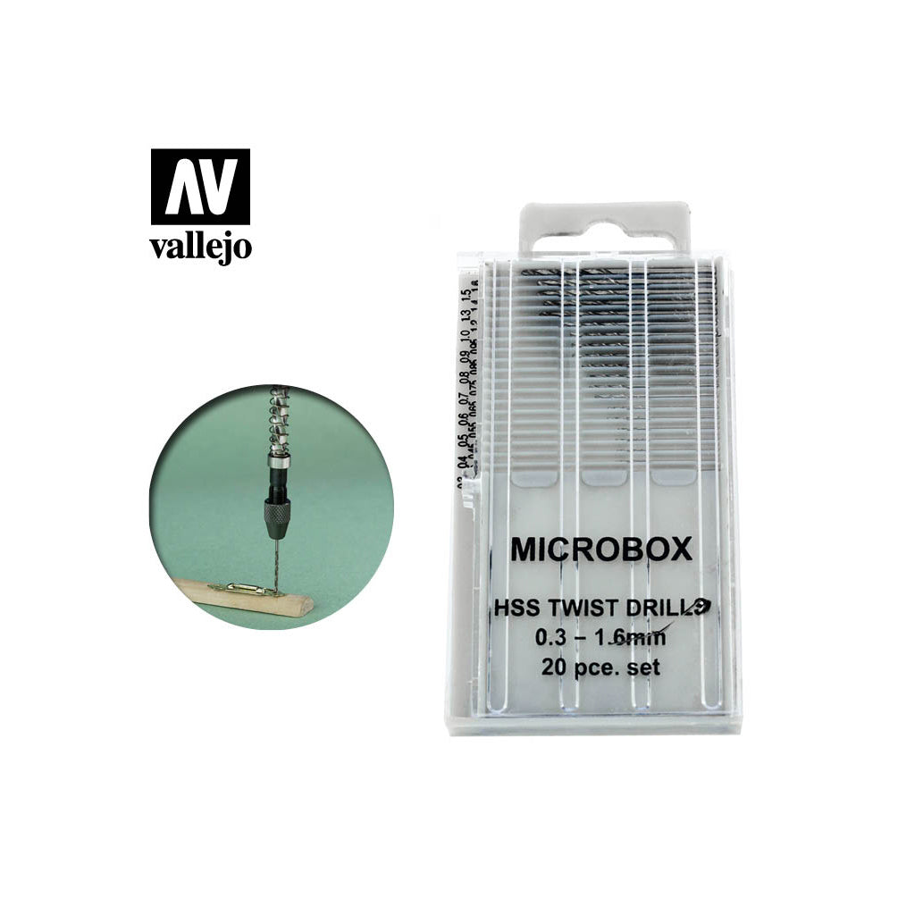 Vallejo T01001 - Microbox Drill Set: 0.3 - 1.6 mm