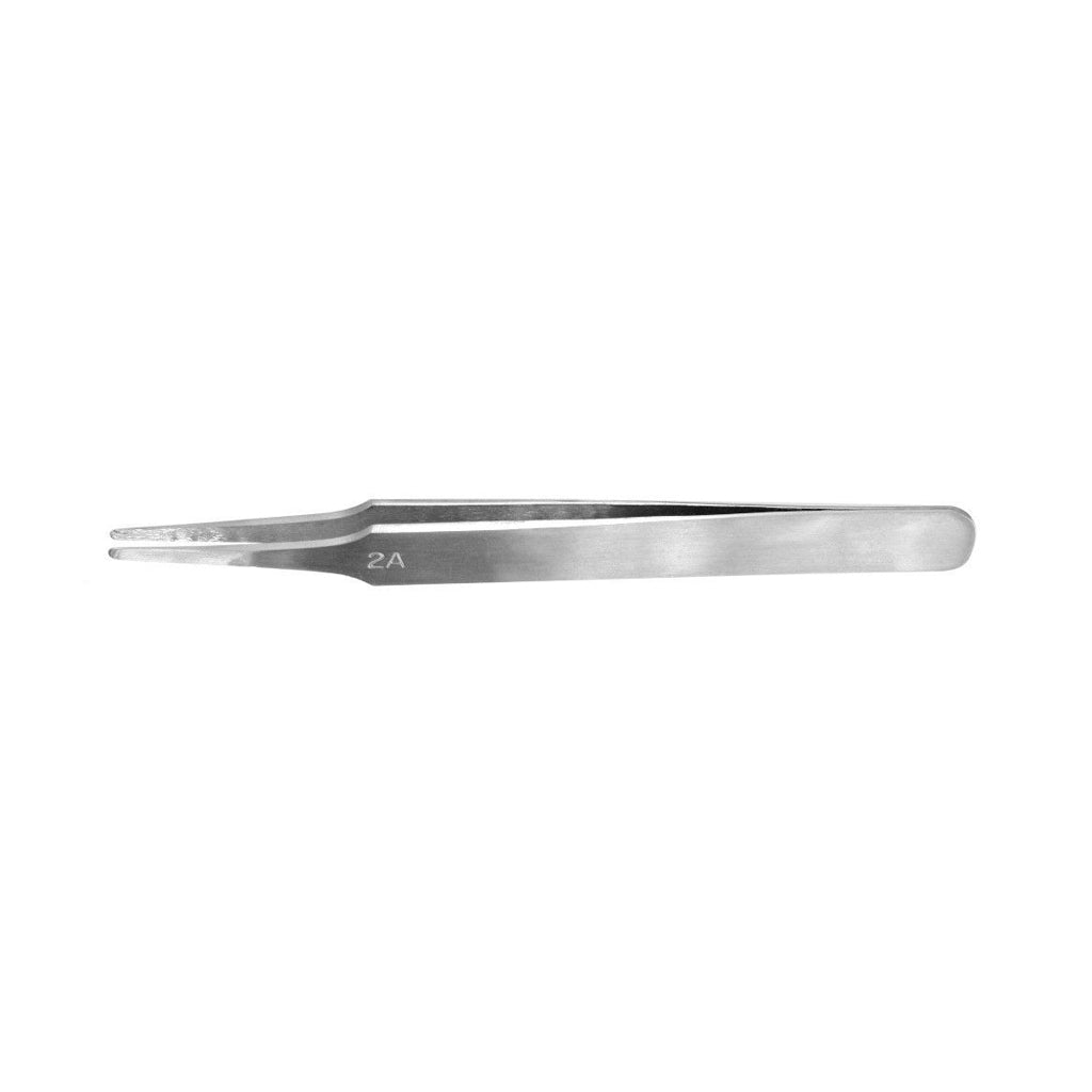 Vallejo T12007 - Flat Rounded Stainless Steel Tweezers (120mm)