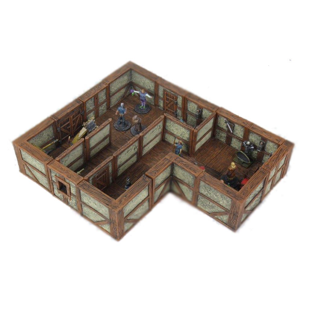 WarLock Tiles Town & Village II Full Height Plaster Walls Expansion