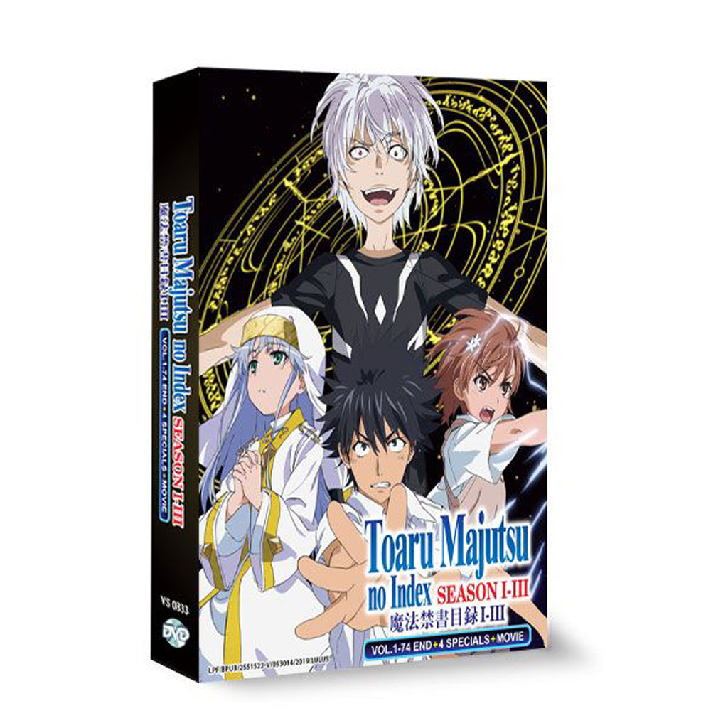 A Certain Magical Index Season 1 - 3 Vol 1 - 74. 4 specials + movie