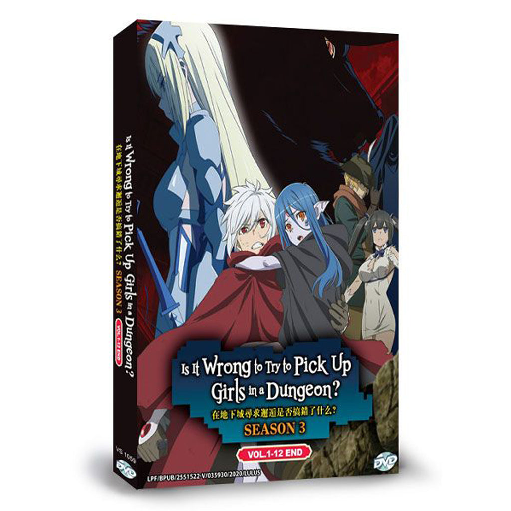 Is It Wrong to Try to Pick Up Girls in a Dungeon? Season 1-3 (Vol. 1-37  End) + OVA+ Special + Movie - *English Dubbed*