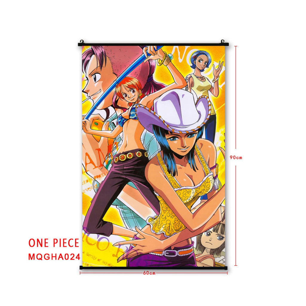 One Piece - Wall Scroll (Girls on Orange Background)